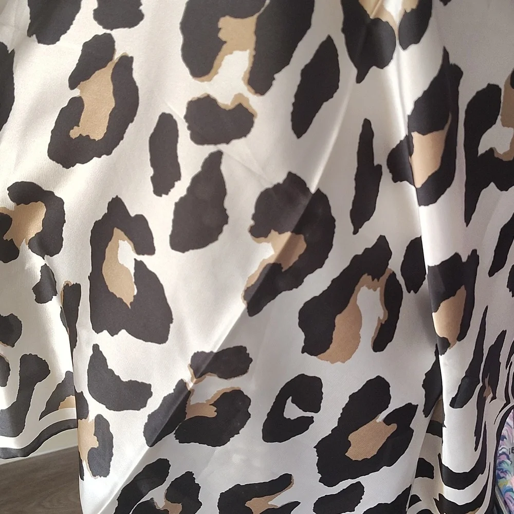 🆕Leopard Print Fabric Scarf/Wrap 2.5Wx2.8LNIP